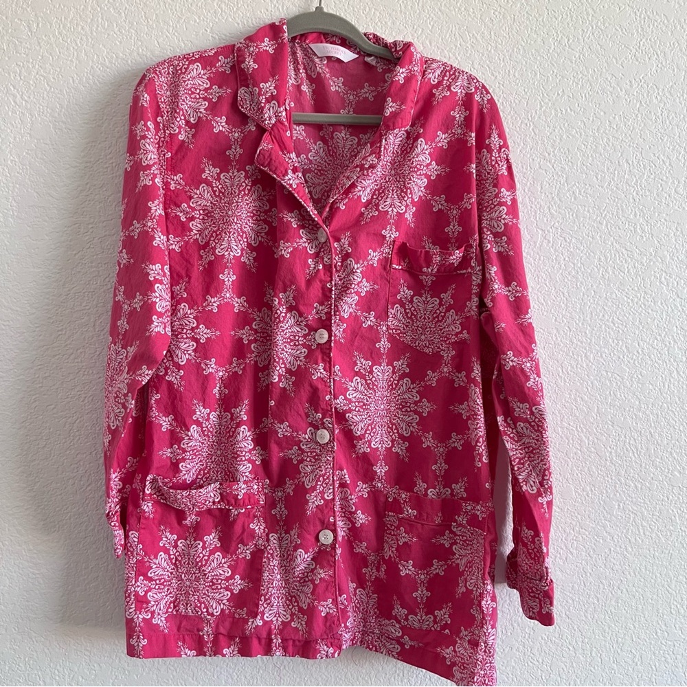 Victoria's Secret | Snowflake Pajamas | Pink and White| Size XL